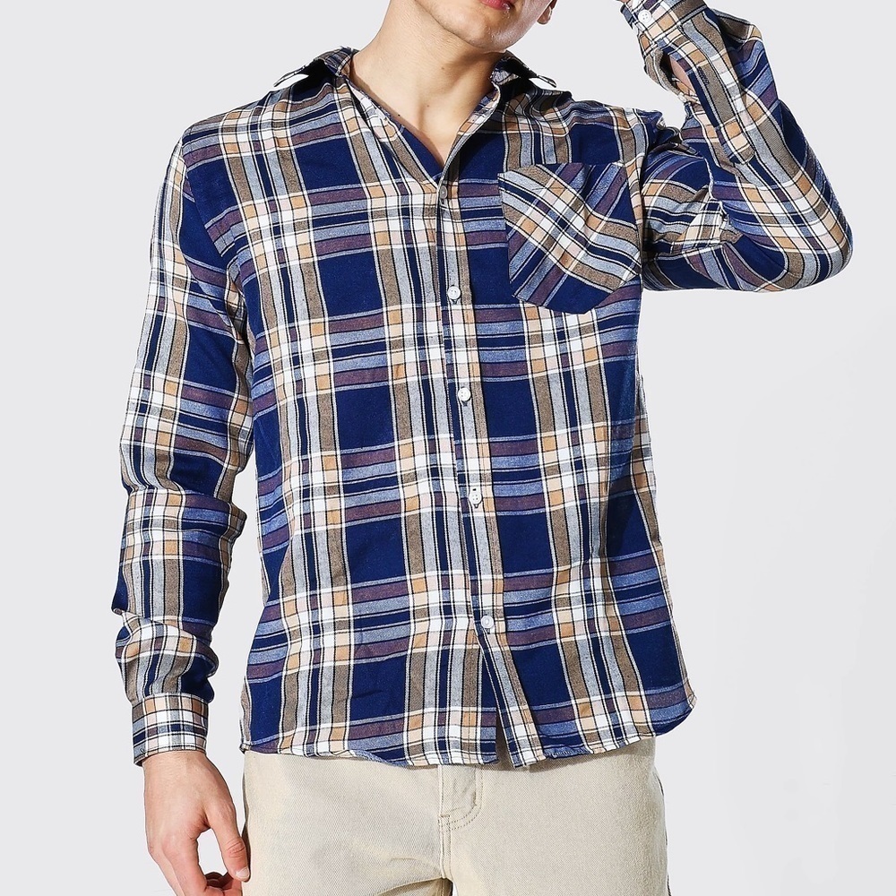 Boohoo Man Lightweight Flannel Shirt - XL